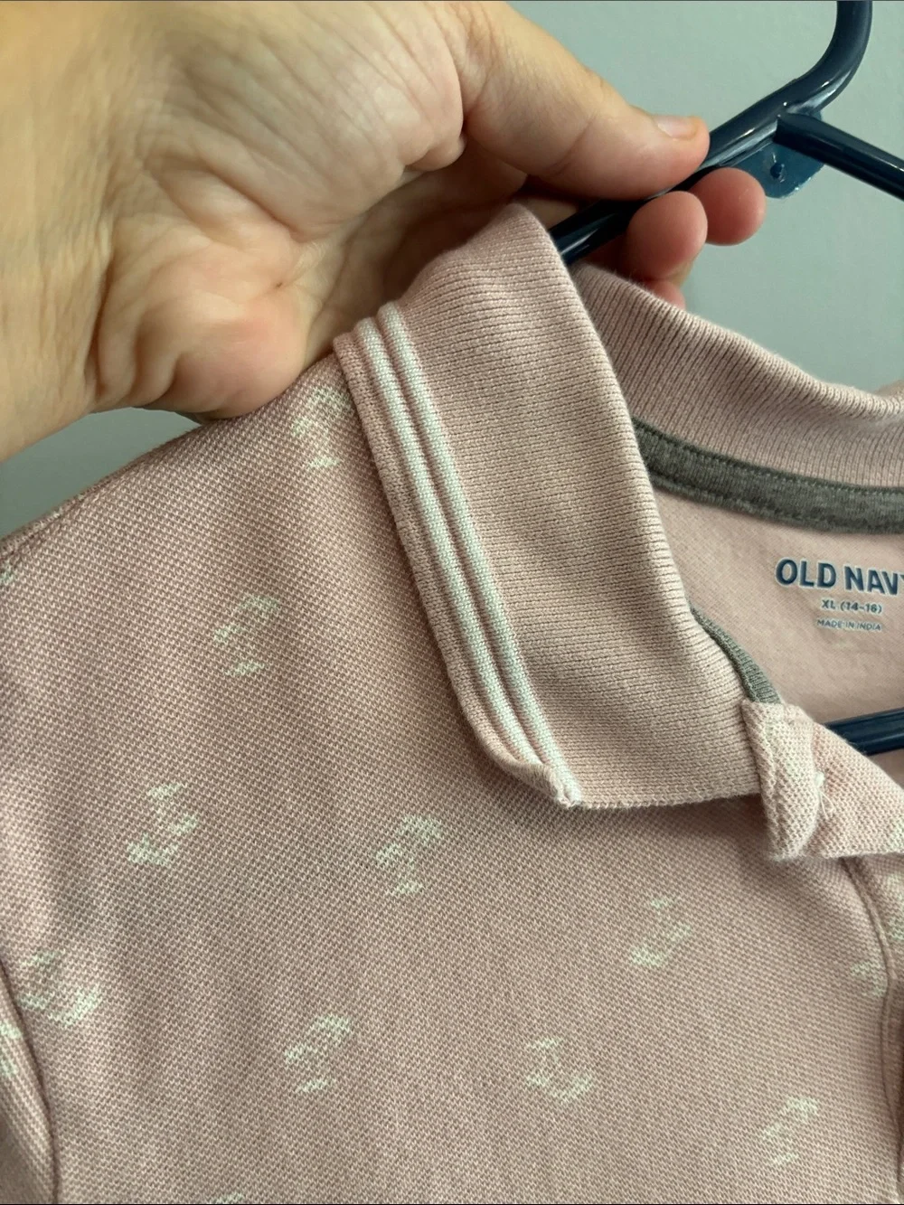 Old Navy Kids Light Pink Polo with Subtle Print